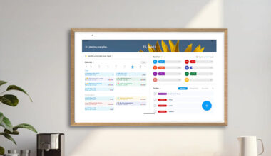 turn your tablet into a family nerve center with an aluminum calendar stand