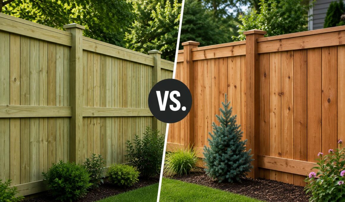 Pressure Treated or Cedar Fence 1