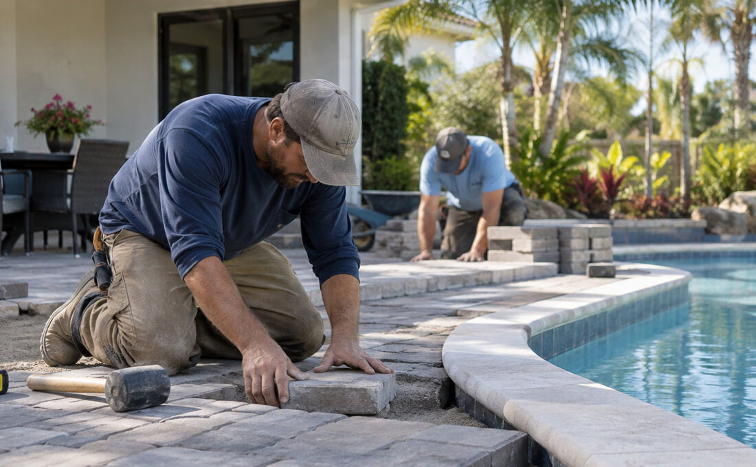 Transforming Outdoor Areas With Durable Pool Deck Paver Installation